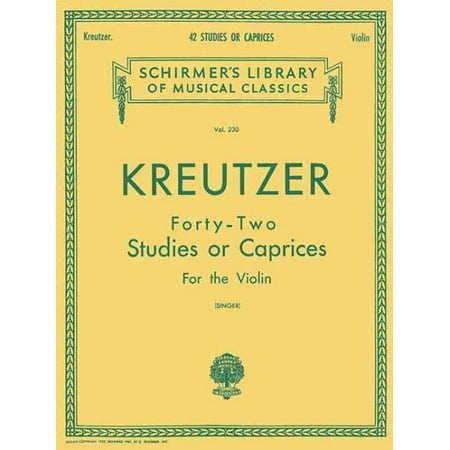 Kreutzer Forty-Two Studies or Caprices for the Violin