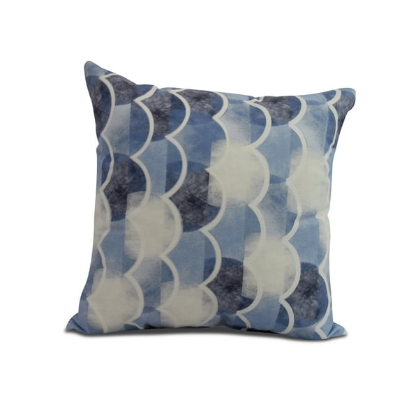 Simply Daisy, 26 x 26 inch, Zircoland , Geometric Print Pillow, Blue