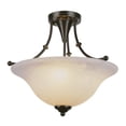 thumbnail image 2 of 6540 WB Trans Globe Lighting 18 Inch Semi - Flush Mount-Weathered Bronze Finish, 2 of 3