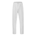 thumbnail image 3 of Men's Casual Wide Leg Pants Elastic Waist Comfortable Solid Color Loose Fit Breathable Stretchable Pocket Design Versatile Outdoor Mens Beach Pants Trousers Vacation Cargo Pants, 3 of 7
