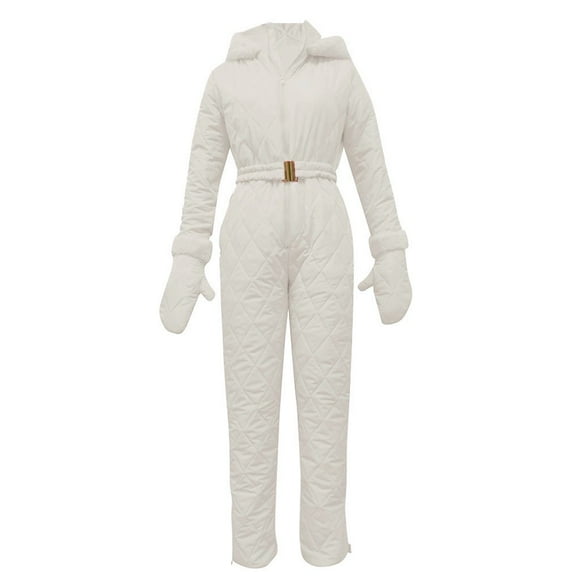 EGNMCR SNOW Women Ski Suit, One Piece Snowsuit, Snowboardsuit Women Fashion Casual Thick Hot Snowboard Skisuit Outdoor Sports Zipper Ski Suit Ski Suits