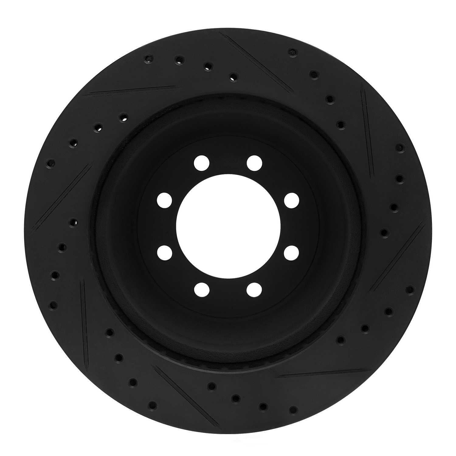 Dynamic Friction Company 633-54102L DFC Brake Rotor - Drilled And Slotted - Black