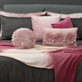 thumbnail image 2 of JWH 3D Handmade Aesthetic Decorative Velvet Flower Throw Pillows Sunflower Pillow Soft for Bedroom Couch Bed Decor 14inch Dusty Pink, 2 of 7