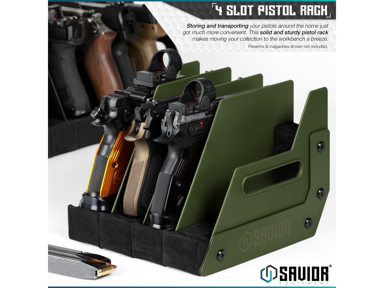Savior Pistol Rack (4 Slots)(Green)