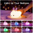 thumbnail image 2 of LINLIN Cute Night Light Kids, 7 Colour Changing Baby Night Lights USB Rechargeable Touch Control Silicone Nursery Lights for Kids and Women's Bedroom, Living Room, 2 of 8