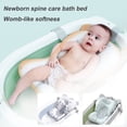 thumbnail image 4 of Asiento de baño para bebé Alfombrilla de soporte de seguridad Red de malla Lavable Transpirable Suave Ducha para niños pequeños Cojín para el cuerpo Cojín con correas Estrella blanca seitruly  BA000371-03, 4 of 7