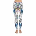 thumbnail image 4 of SUNENAT Modern Hummingbirds and Flowers Women's Capri Leggings Stretchy Skinny Yoga Pants 4XL, 4 of 4