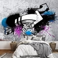 thumbnail image 2 of wall26 - Colorful Graffiti - Large Wall Mural, Removable Peel and Stick Wallpaper, Home Decor - 100x144 inches 100"x144" Urban Graffiti - 01, 2 of 6