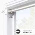 thumbnail image 3 of Sun Zero 3/4" Brushed Nickel Decorative Blackout Tension Rod, 28-60", 3 of 5