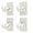 4 Pcs White, variant on 4PCS No Drill Curtain Brackets, Self-Adhesive Rod Holders, Universal Plastic Nail Free Adjustable, Curtain Hooks for Rods Less Than 1.57 Inch Diameter (White)