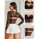 thumbnail image 2 of Conjunto de camisas sin mangas de encaje de 2 piezas Avidlove para mujer, color negro, 2 of 6
