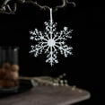 thumbnail image 5 of Beautynvta Clear Crystal Christmas Ornaments for Tree Decorations, Hanging Acrylic Snowflake Icicle Ornaments, Christmas Tree Pendants Holiday Party Decoration Pendants, 5 of 6
