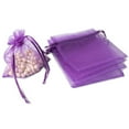 thumbnail image 3 of GGdda under 5 dollars Gift Bags Tote Bag 100Pcs Organza Bags Organza Gift Pouches Storage Bag for Jewelry Gifts Wedding Candy 3.5X2.5In Purple Purple Cloth under 5$, 3 of 3
