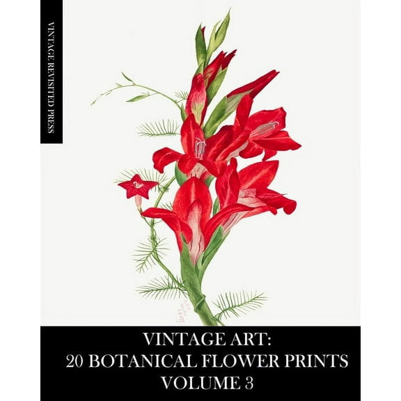 Vintage Art: 20 Botanical Flower Prints Volume 3: Ephemera for Framing, Junk Journals, Mixed Media and Decoupage, (Paperback)