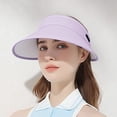 thumbnail image 4 of Sombreros con visera para mujer, ala ancha, gorra de golf plegable para mujer, sombrero de playa para mujer, sombrero de viaje con protección UV, sombrero plegable para el sol, 4 of 5
