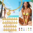 thumbnail image 2 of WEIS 4.5mm Figaro Gold Chain Anklets with Initial Ankle Bracelet for Women Teens 22-27cm Length-Adjustable,Customizable (Send Gift Box), 2 of 7