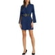 thumbnail image 1 of INSPIRE CHIC Vestidos de Trabajo para Mujeres con Mangas Cortadas, Vestido Blazer Doble Abotonado con Cinturón en Azul Oscuro Talla S, 1 of 5