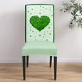 thumbnail image 4 of Valentine's Day Dining Chair Cover Set of 4, Mothers' Day Rose Petal Heart Vintage Wooden Board Plank Parsons Chair Slipcover Stretch Removable Chair Seat Protector Cover for Party Anniversary, 4 of 6