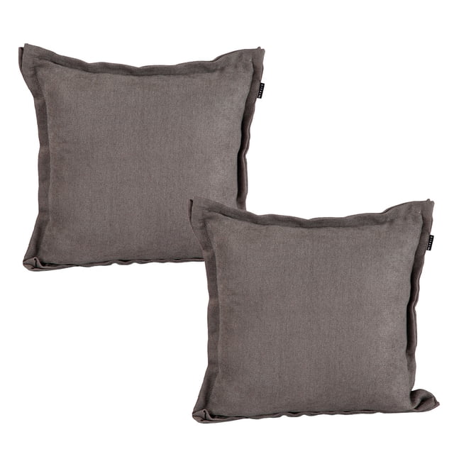Cojin Decorativo Cuadrado Set de 2 DICASA Gris Oscuro