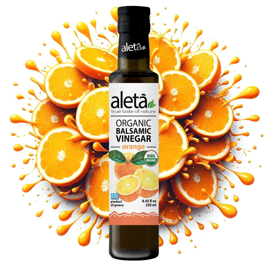 Aleta Organic Orange Infused Balsamic Vinegar, 8.45 Fl Oz