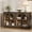 Espresso, variant on EUROCO 60" Large Sideboard Buffet Cabinet,Storage Cabinet with Glass Doors and Adjustable Shelves,Arched Kitchen Cabinet Display Cabinet for Kitchen, Living Room, Hallway,Black