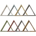 thumbnail image 5 of Set of 3, Triangle, Open Back, Vintage Farmhouse Shadow Box Shelves, Barnwood Decor Collection, Pebble Grey, 5 of 15