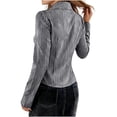 thumbnail image 5 of Womens Long Sleeve Striped Button Down Blouse Tops Slim Fit Collared Dress Shirts, 2026 Summer Casual Business Office Work Outfits Wrinkle Free Trendy Clothes, 5 of 5