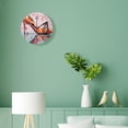 thumbnail image 4 of 16 Inch Wall Clock Battery Operated Silent Clock Decorative for Office, Kitchen, Outdoor, Living Room，Pink High Heel Shoes Butterfly Beautiful Pattern, 4 of 4