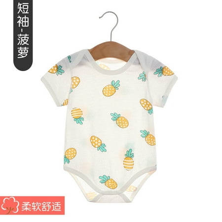 

QWZNDZGR Baby Fart Wrap Summer Thin Newborn Baby Clothes Short Sleeve Romper Triangle Climbing Baby Bodysuit Outdoor Clothes