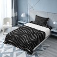 thumbnail image 3 of Homewish Zebra Print Twin Sheets, Black Gray Bedding, Animal Theme Decor, 3-Piece (1 Flat Sheet, 1 Fitted Sheet and 1 Pillowcase), 3 of 6