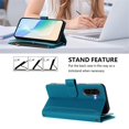 thumbnail image 3 of For Samsung Galaxy A36 5G Wallet Phone Case-PU Leather Magnetic Flip Cover with 9 Credit Card Slots,Zipper Pocket & Detachable Wrist Strap,Shockproof,Turquoise,For Galaxy A36 5G, 3 of 9
