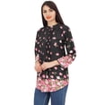 thumbnail image 6 of Phagun Women's Shirt Floral Digital Printed Black Top With Full Sleeve Tunic - 4, 6 of 8