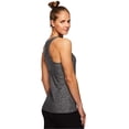 thumbnail image 3 of Reebok Womens Marled Jersey Racerback Tank Top, Black, Medium, 3 of 7