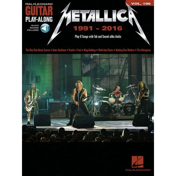 Metallica: 1991-2016 Guitar Play-Along Volume 196 Book/Online Audio, (Paperback)