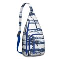 thumbnail image 1 of Minimalist Palm Tree Sling Backpack - Clean Line Tropical Design Crossbody Bag, Fashionable for Daily Commute, 1 of 4