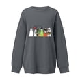 thumbnail image 4 of PNTUTB Women Casual Crewneck Long Sleeve Hoodless Sweatshirts Cute Print Tops Fall Winter Fashion Clothing, 4 of 5