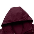 thumbnail image 4 of LpwkSSA Men's Outdoor Jackets with Hoods Plus Size Zipper Coat with Pockets Long Sleeve Solid Color Fashionable Out Going Coats Red XXXXXL, 4 of 8