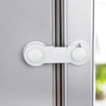 thumbnail image 5 of No Drill Door Lock, Door Safety Lock, 4 in Overall, Durable Polymer, Accidental Pinch Avoidance, Indoor Nursery Use, Solid White, 1 Pc, 5 of 8
