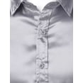 thumbnail image 3 of Camisas De Vestir De Satén Tipo Seda Brillante Para Hombre,, 3 of 7