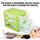 thumbnail image 3 of M Buder Caja de Almacenamiento Organizador de Cajones Joyería Maquillaje Recipiente de Plástico de 3 Niveles Verde Ideal para Oficina y Hogar, 13x9x11.5 cm / 5.1x3.5x4.5 pulgadas, 3 of 9