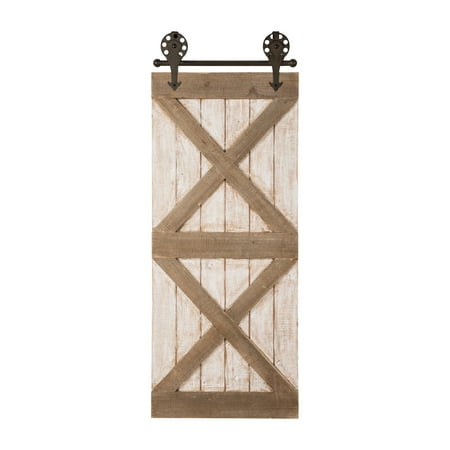 Glitzhome 35 25 Farmhouse Wooden Barn Door Wall Decor Walmart Com
