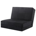 thumbnail image 1 of Costway Chaise Convertible Pliante Lit Canapé Noir, 1 of 10