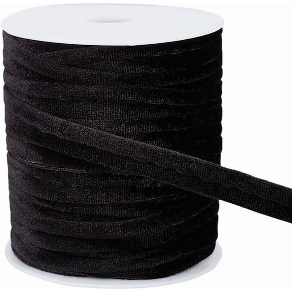 18Yards Black Velvet Piping Bias Tape 0.47inch Wide Lip Cord Trim Piping Trim with Welting Cord