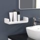thumbnail image 4 of Estantes de baño de plástico blanco para montaje en pared, ventosa en forma de U, estantes de pared flotantes, suministros de ducha (centro), 4 of 5