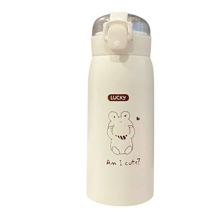

350ml Stainless Steel Water Bottle With Straw Portable Insulated Cup
