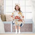 thumbnail image 7 of FORMRS Wearable Blanket Hoodie with Sleeves for Kids Cozy Flannel Sweatshirt, White Mushroom, 7 of 7