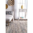 thumbnail image 2 of nuLOOM Rayé Dara Jute Bleu 6', 2 of 4