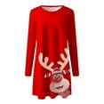 thumbnail image 6 of Drie Christmas Jumper Women Christmas Sweater Dress Printed Long Sleeve Knit Mini Dress Xmas Tunic Dress Khaki,XL, 6 of 6