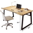 thumbnail image 2 of Computer Desk,31.5 Inch Small Office Desk for Bedroom Work,Student Study Writing Desk for Home Office,Frame：black/Board：teak, 2 of 10