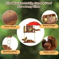 thumbnail image 5 of ATSKIM Squirrel Feeders for Outside, Wooden Squirrel House for Outdoors, Hang Squirrels Picnic Table Feeder with Benches, Chipmunk Window Nesting Box for Peanut, Corn, Nut, 5 of 7